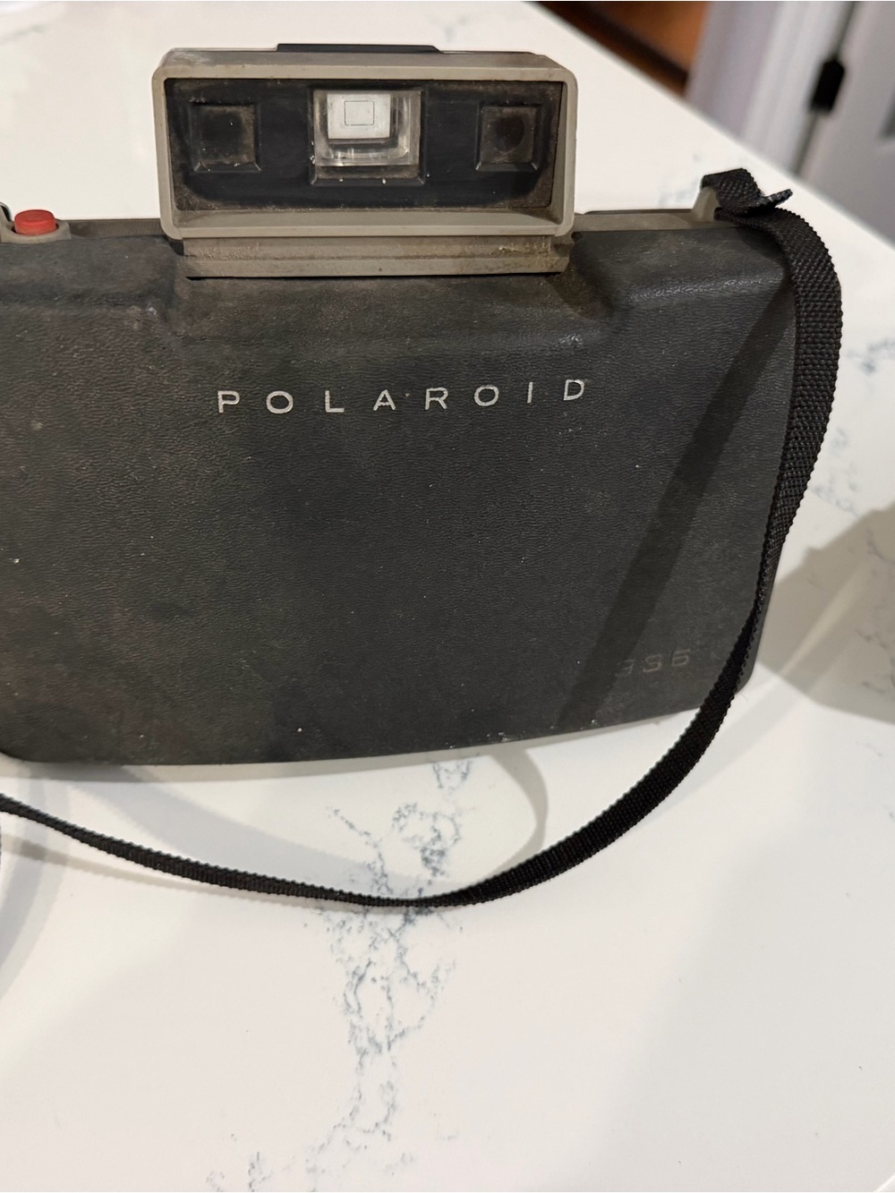 Polaroid Black Instant Film Camera with Gray Viewfinder